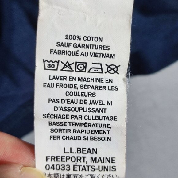 L.L.Bean crew neck long sleeve sweater men's size L blue traditional fit cotton - Picture 5 of 8